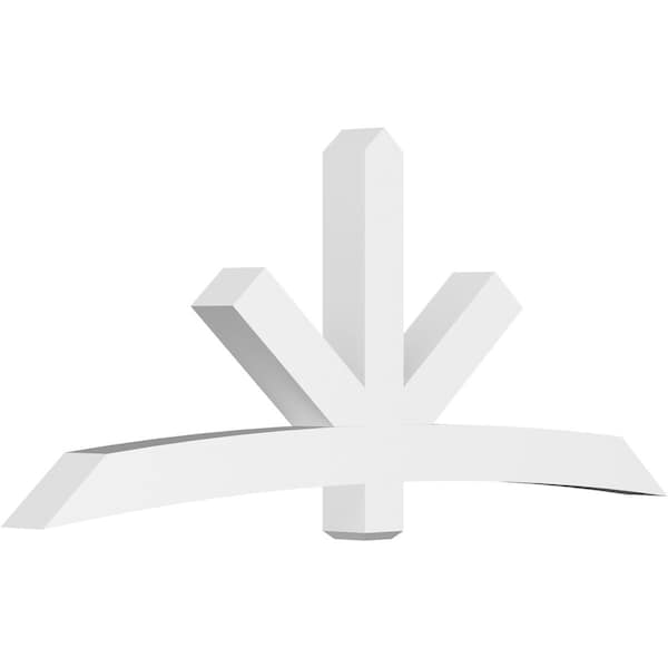 Ekena Millwork Alberta Architectural Grade PVC Gable Bracket, 96"W x 40"H x 6"D x 6"F, 10/12 Pitch GBP096X40X0606ALB00 - main